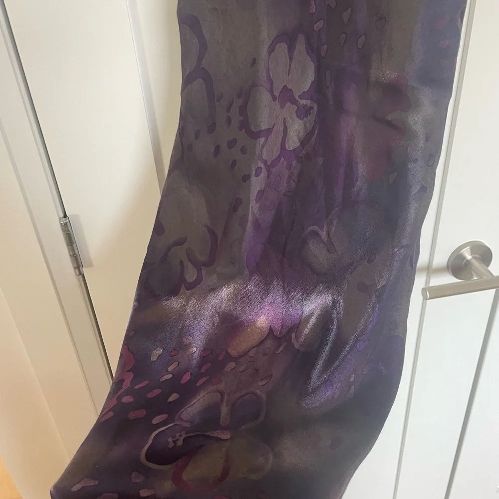 90’s Iridescent Purple Floral Dress - Picture 6 of 9